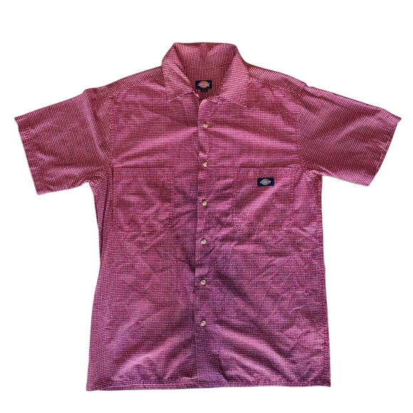 Dickies Men's Red Short Sleeve Shirt - Picture 1 of 7